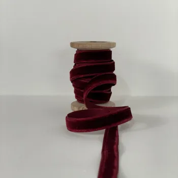 Ornament de brad de Craciun, BSY610, 4.3x6 cm, Catifea, Rosu claret imagine