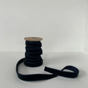 Ornament de brad de Craciun, BSY612, 4.3x6 cm, Catifea, Albastru inchis imagine