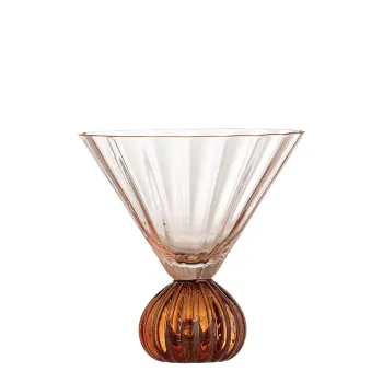 Pahar de cocktail, Bloomingville, Taurin, 12x12 cm, 300 ml, sticla, roz imagine