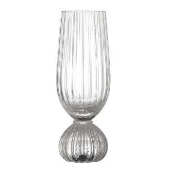 Pahar de sampanie, Bloomingville, Taurin, 6x17 cm, 250 ml, sticla, transparent imagine