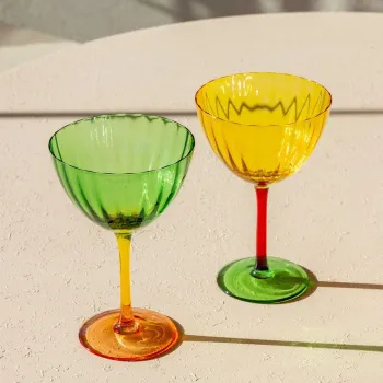 Pahar de vin, Hermia, 280TMA3192, Sticla, Verde imagine