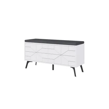 Pantofar, Decortie, Dune Bench, 107x55x35 cm, PAL, Alb imagine