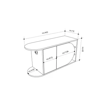 Pantofar, Decortie, Nova Shoe Bench, 104x50x37 cm, PAL, Stejar / Alb imagine