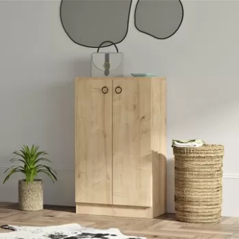 Pantofar Defne, Puqa Design, 60x31.6x100 cm, natural imagine