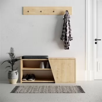 Pantofar Fiona, Decortie, 104x37x47 cm, PAL melaminat, oak imagine