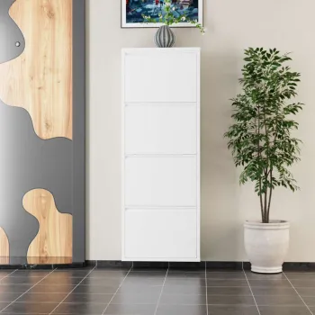 Pantofar, Hanah Home, 4 Piece Metal, 50x136x15 cm, Metal, Alb imagine