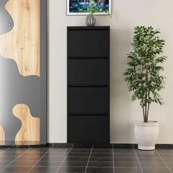 Pantofar, Hanah Home, 4 Piece Metal, 50x136x15 cm, Metal, Negru imagine