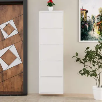 Pantofar, Hanah Home, 5 Piece Metal, 50x169x15 cm, Metal, Alb imagine