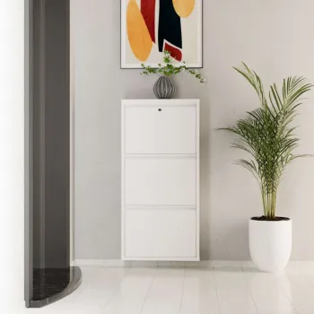 Pantofar, Hanah Home, Locking 3 Piece Metal, 50x103x15 cm, Metal, Alb imagine