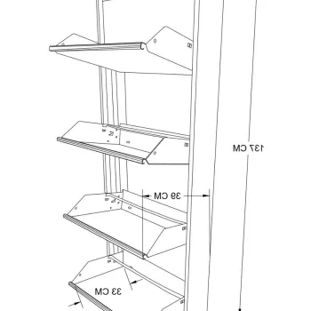 Pantofar, Hanah Home, Marino 4, 50x137x15 cm, 100% SHEET METAL, Alb imagine