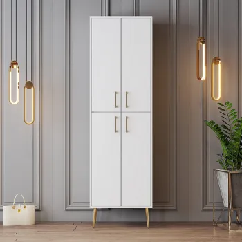 Pantofar, Hommy Craft, Berlin A, 60x202x35 cm, PAL, Alb/Auriu imagine