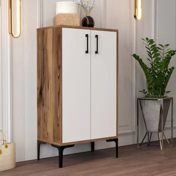 Pantofar, Hommy Craft, Prag, 60x111x35 cm, Nuc / Alb imagine