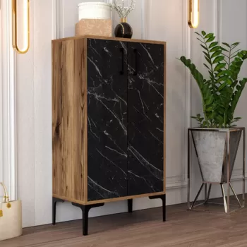 Pantofar, Hommy Craft, Prag, 60x111x35 cm, Nuc / Negru imagine