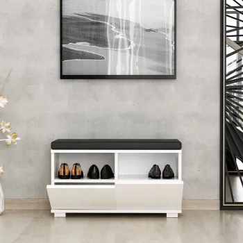 Pantofar, Minerva, Drago, 80x42x35 cm, PAL, Alb imagine