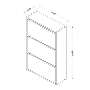 Pantofar, Minerva, Lupa 3, 70x109x25 cm, PAL, Alb imagine
