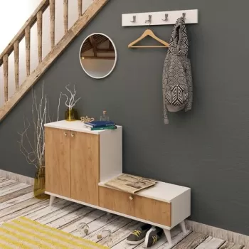 Pantofar, Mod Design, F?JEL, Stejar / Alb imagine