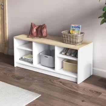 Pantofar, Olivia, London, 100x40x35 cm, PAL , Stejar alb / safir imagine