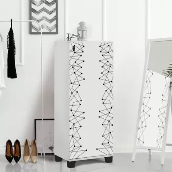 Pantofar, Vella, Filinta 801, 50x127x38 cm, PAL, Alb negru imagine