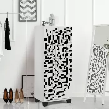 Pantofar, Vella, Filinta 802, 50x127x38 cm, PAL, Alb negru imagine