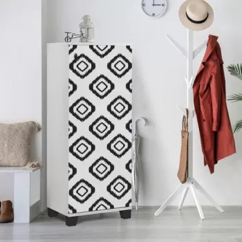 Pantofar, Vella, Filinta Fas, 50x127x38 cm, PAL, Alb negru imagine