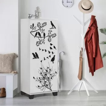 Pantofar, Vella, Filinta Manyas, 50x127x38 cm, PAL, Alb negru imagine