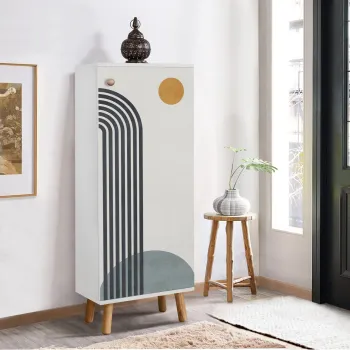 Pantofar, Vella, Vegas, 50x135x38 cm, PAL, Alb imagine