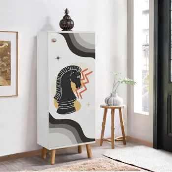 Pantofar, Vella, Vegas, 50x135x38 cm, PAL, Alb imagine