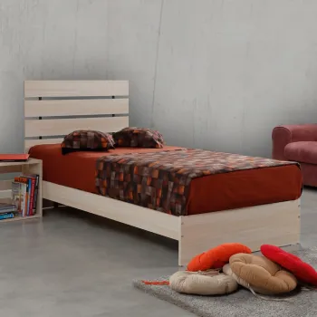 Pat de o persoana, Comforty, Fuga 90, 95x100x205 cm, PAL, Stejar imagine