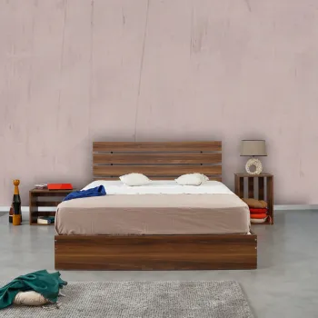 Pat dublu, Comforty, Fuga 160, 165x100x205 cm, PAL, Maro imagine