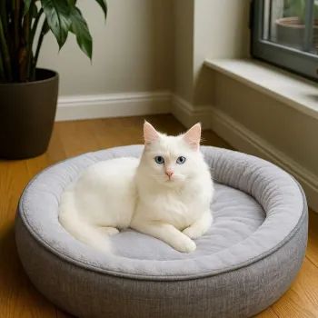 Pat pentru animale de companie, Paws & Whiskers, Bunny 70 x 50, Material exterior: 100% poliester, Gri imagine