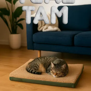 Pat pentru animale de companie, Paws & Whiskers, Easy Mat 60 x 80, Material exterior: 100% poliester, Verde imagine