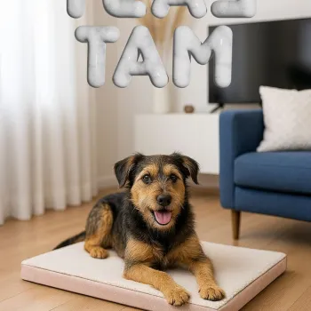 Pat pentru animale de companie, Paws & Whiskers, Easy Mat 80 x 100, Material exterior: 100% poliester, Bej imagine