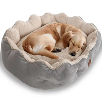 Pat pentru animale de companie, Paws & Whiskers, Elsa Dog M, Material exterior: 100% poliester, Gri / Bej imagine