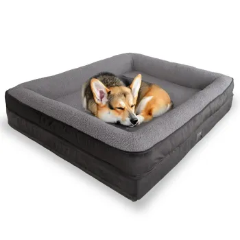 Pat pentru animale de companie, Paws & Whiskers, Felix Dog L, Material exterior: 100% poliester, Antracit / Gri imagine