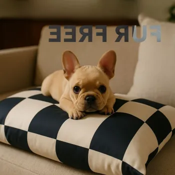 Pat pentru animale de companie, Paws & Whiskers, Fur Free 64 x 88, Material exterior: 100% poliester, Alb/Negru imagine