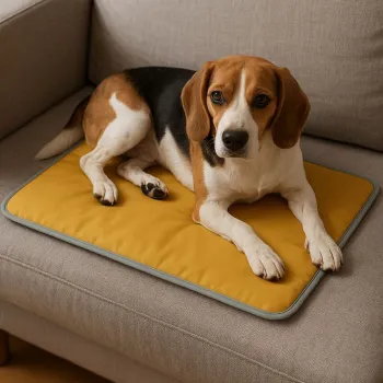 Pat pentru animale de companie, Paws & Whiskers, Thermo Mat 40 x 60, Material exterior: 100% poliester, Galben imagine