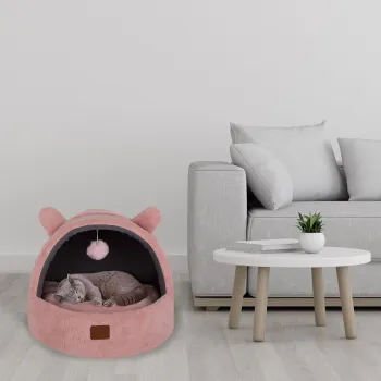 Pat pentru animale de companie, Paws & Whiskers, Tom Cat, Material exterior: 100% poliester, Roz imagine