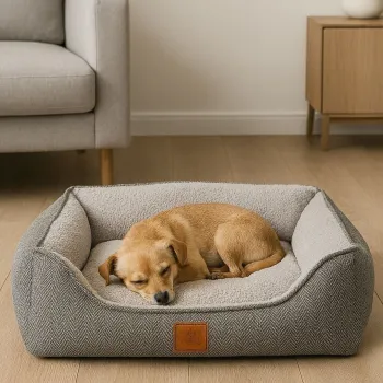 Pat pentru animale de companie, Paws & Whiskers, Zeus 60 x 80, Material exterior: 100% poliester, Gri imagine