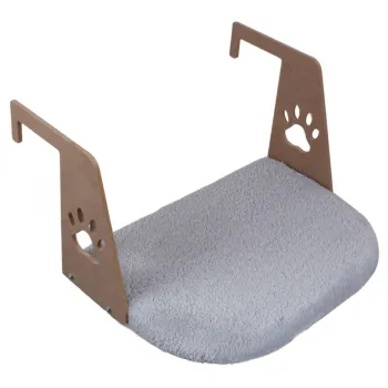 Pat pentru pisici, Paws & Whiskers, Riana, 100% WELSOFT FABRIC, Gri imagine