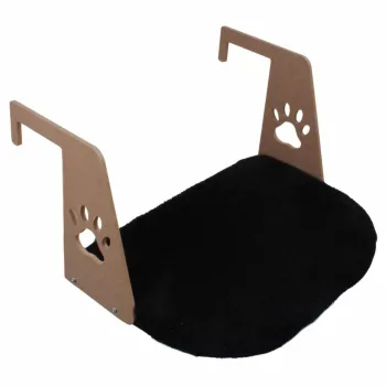 Pat pentru pisici, Paws & Whiskers, Riana, 100% WELSOFT FABRIC, Negru imagine