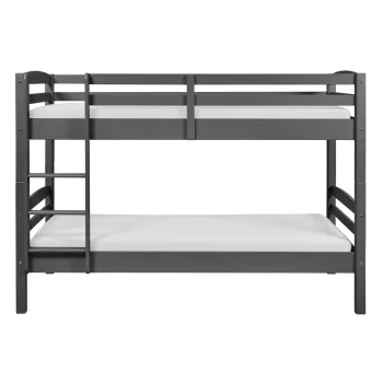 Pat supraetajat pentru camera copilului, 90x200 cm, Lavius, Inter Link, lemn, gri imagine