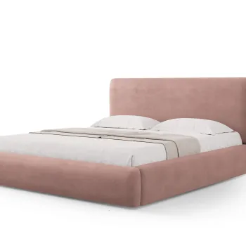 Pat tapitat cu tablie si lada depozitare, Colonel, Cosmopolitan Design, 180x200 cm, material structurat, roz imagine