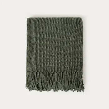 Patura Chenille, Homla, 130x170 cm, poliester, kaki imagine