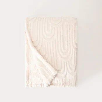 Patura Darin, Homla, 150x200 cm, poliester, ecru imagine