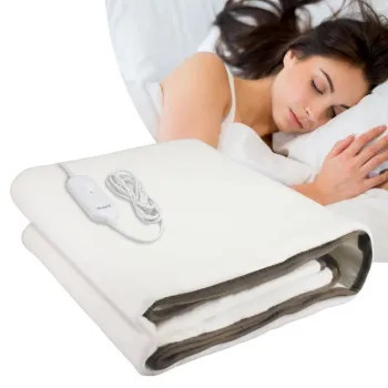 Patura electrica simpla Beper, 150x80 cm, 60W, poliester, alb imagine