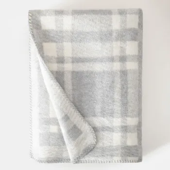 Patura Gelin, Homla, 150x200 cm, bumbac/acril/poliester, gri/alb imagine