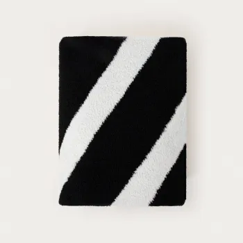 Patura Kobe, Homla, 130x170 cm, poliester, alb/negru imagine