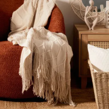 Patura Loop, Homla, 130x170 cm, poliester, bej imagine