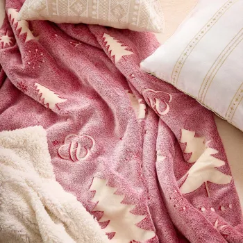 Patura Luminoso, Homla, 150x200 cm, poliester, rosu imagine