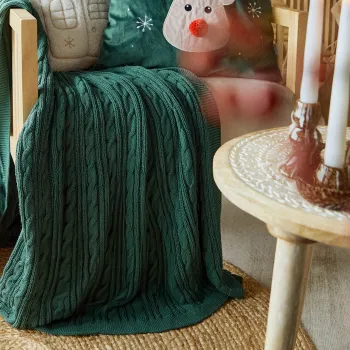 Patura New Mjolby, Homla, 130x170 cm, bumbac, verde imagine